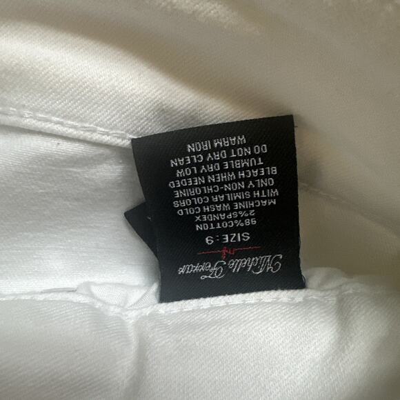 Michelle Ferrar white Distressed Jeans Flare Size 9 - Picture 4 of 7